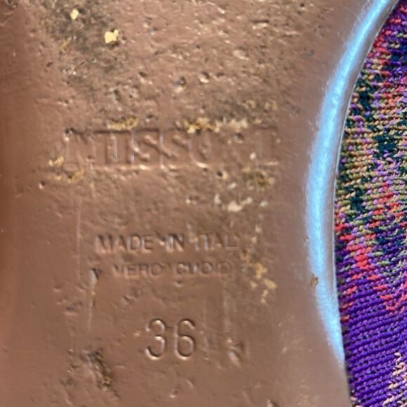 Missoni Made in Italy Chevron Ballet Flats Classic Comfort! - Picture 7 of 9